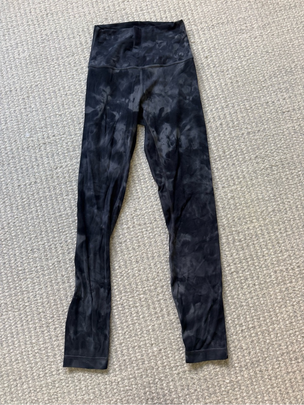 Black align Tie-Dye High-Waist Leggings